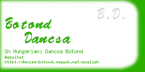 botond dancsa business card